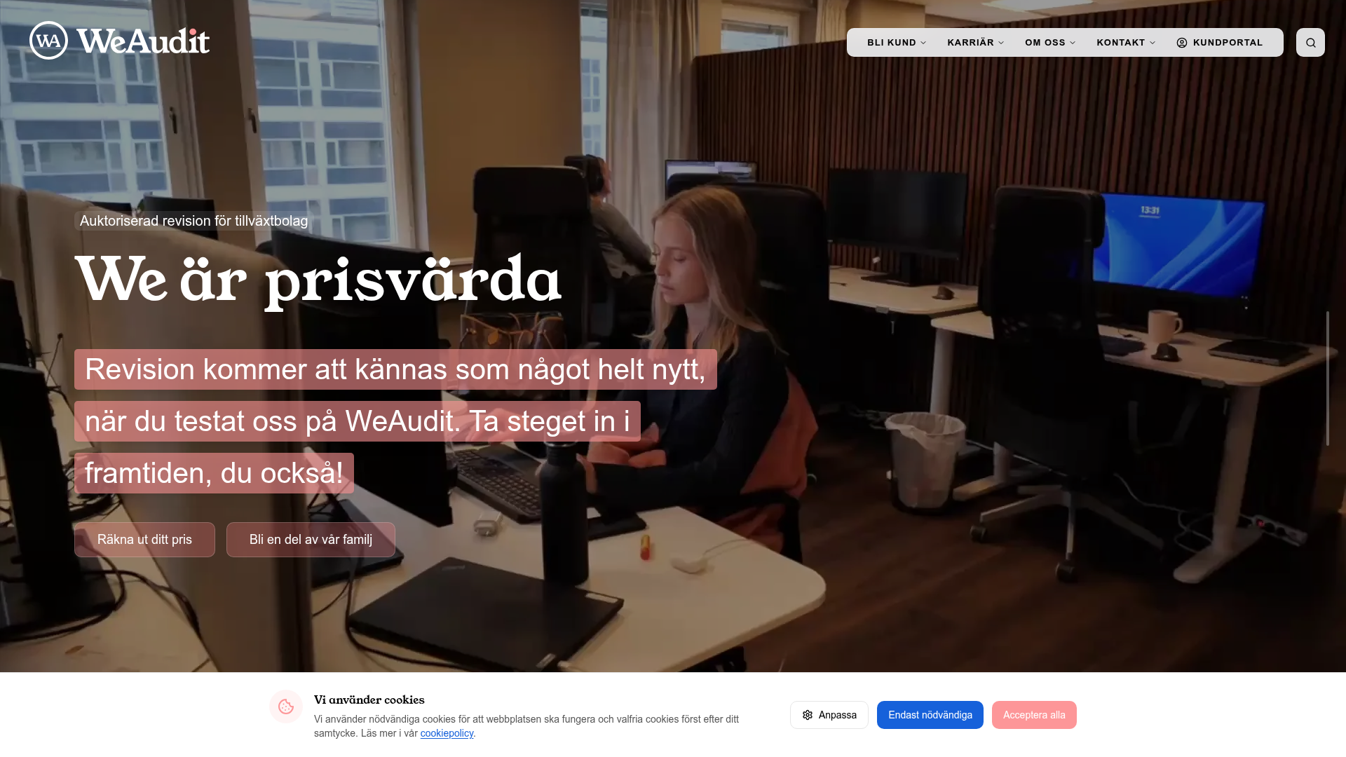 WeAudit – AI-byggd sajt